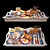 Mediterranean Tile Breakfast Tray 3D model small image 1