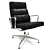 Luxury Leather Soft Pad Chair 3D model small image 2