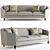 Sophisticated Diamond Sofa by Thomas Pheasant 3D model small image 1