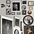 Classic Art Framed Wall Picture Set 3D model small image 1