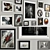 Classic Art Framed Wall Picture Set 3D model small image 2