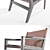 Brazilian-inspired Leather Sling Chair 3D model small image 2