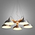 Modern White Coneca Pendant – Loft Style 3D model small image 1