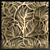 Elegant Floral Brass Decorative Panel 3D model small image 2