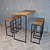 Sleek "Homer" Bar Table & Chair Set 3D model small image 1