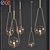 Brass Glass Pendant: Elegant Lighting 3D model small image 1