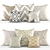 Stylish Accent Cushions 3D model small image 1