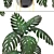 Luxury Gold Monstera Planter 3D model small image 2