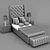 Vâris Bende Bed: Chic and Functional 3D model small image 2