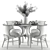 Elegant Ashford Dining Set 3D model small image 3