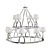 Elegant Eichholtz Jigger Double Chandelier 3D model small image 1