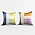 Ikat Silk Pillow Set 3D model small image 1