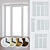 Premium Plastic Windows & Doors Set 3D model small image 1