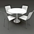 Round Table and 4 Chairs 3D model small image 1