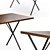 Modern X-Leg Table for Stylish Interiors 3D model small image 2