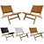 Flat Leather Marlboro Chairs: Stylish & Comfortable! 3D model small image 1