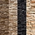 Modern Stone Walls Set - 8 Variations 3D model small image 1