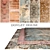 DOVLET HOUSE Carpets Set - 5 Pieces (Part 200) 3D model small image 1