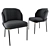 Elegant Minotti Fil Noir Dining Chair 3D model small image 1