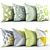 Elegant Embroidered Throw Pillows 3D model small image 1