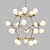 Modern LED Geometric Chandelier 3D model small image 1