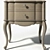 Sanctuary Pearl Leg Nightstand - Elegant Bedroom Furniture 3D model small image 1