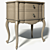 Sanctuary Pearl Leg Nightstand - Elegant Bedroom Furniture 3D model small image 2