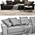 Elegant Luis Sofa in 2 Material Options 3D model small image 3