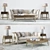 Avondale Composition: Elegant Caracole Living Set 3D model small image 1