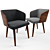 Stylish Stella-V Chair: Compact Design, Ideal Size 3D model small image 1