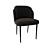 Elegant Noir Side Chair 3D model small image 2