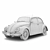 Vintage 1963 Volkswagen Sedan 3D model small image 3