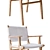 Sleek Stripped Dining Chairs with Arms 3D model small image 3