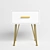Antario Bedside Table - White 40x50x40 cm 3D model small image 2