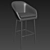 Elegant Aleria Upholstered Bar Stool 3D model small image 2