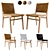 Stylish Leather Dining Chairs 3D model small image 1