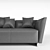 Luxury Seymour Lounge Sofa 3D model small image 3