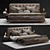 Elegant Flou Doze Bed 3D model small image 6