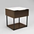 Bronze Metal Bedside Table with Stone Top 3D model small image 1