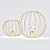 Missoni Home Gold Bubble Lamp 3D model small image 1