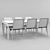 Elegant Outdoor Dining Set 3D model small image 2