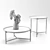 Bronson Coffee & Side Table + Monstera Plant 3D model small image 2