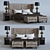 Italian Luxury: SMANIA WILLIAM Bed and Furniture Set 3D model small image 1