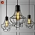 Industrial Loft Nest Cage Pendant 3D model small image 1