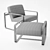 Miles Leather Accent Chair 3D model small image 3