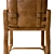 Safari Leather Belt Chair: Timeless Appeal 3D model small image 2