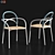 Unopiu Les Archs Tubular Dining Chair: Stylish and Versatile 3D model small image 1