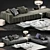 Elegant Minotti Freeman Tailor Set 3D model small image 1