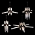 Elegant Castle Collection Chandeliers 3D model small image 1