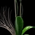 White Orchid Flower Decorative Pot 3D model small image 3